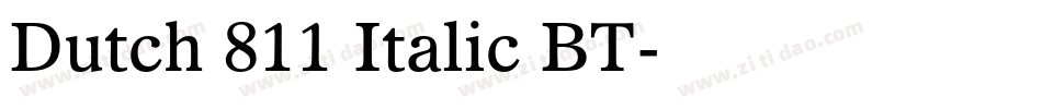 Dutch 811 Italic BT字体转换